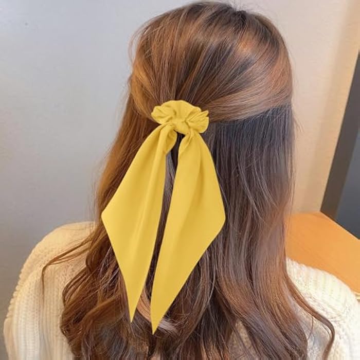 LAOTIDui 12Pcs Scrunchies for Women,Hair Bows for Girls,Satin Scrunchies,Silk Scrunchies,Hair Scrunchies for Women's Hair,Knotted Ribbon Hair Ties,Cute Hair Ties,Hair Scarf Scrunchies（mixed colours） - Image 3